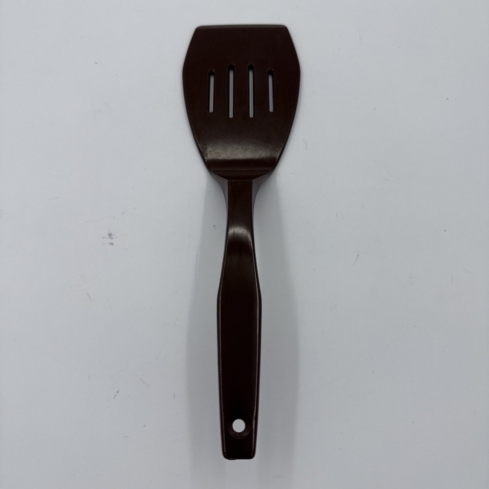 Vintage Addis Melamine Brown Slotted Spatula Kitchen Utensil 12" Made In England